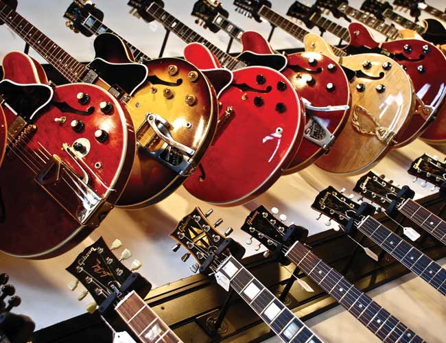 Guitars at a Music Store